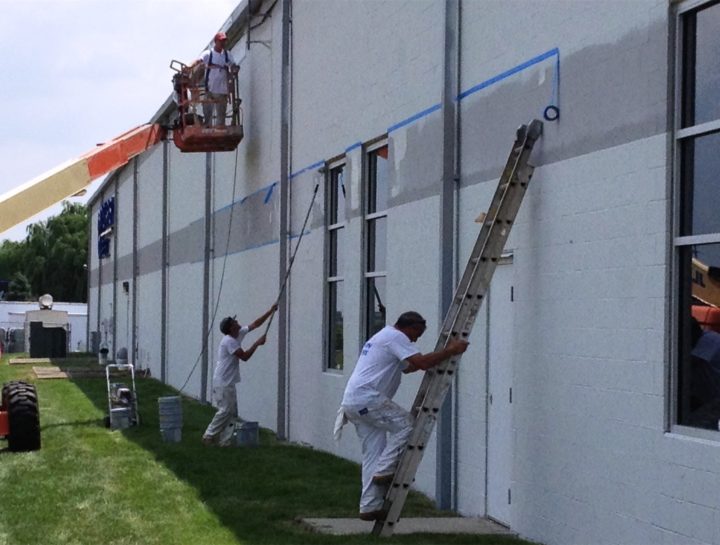 Commercial painting and repairs project